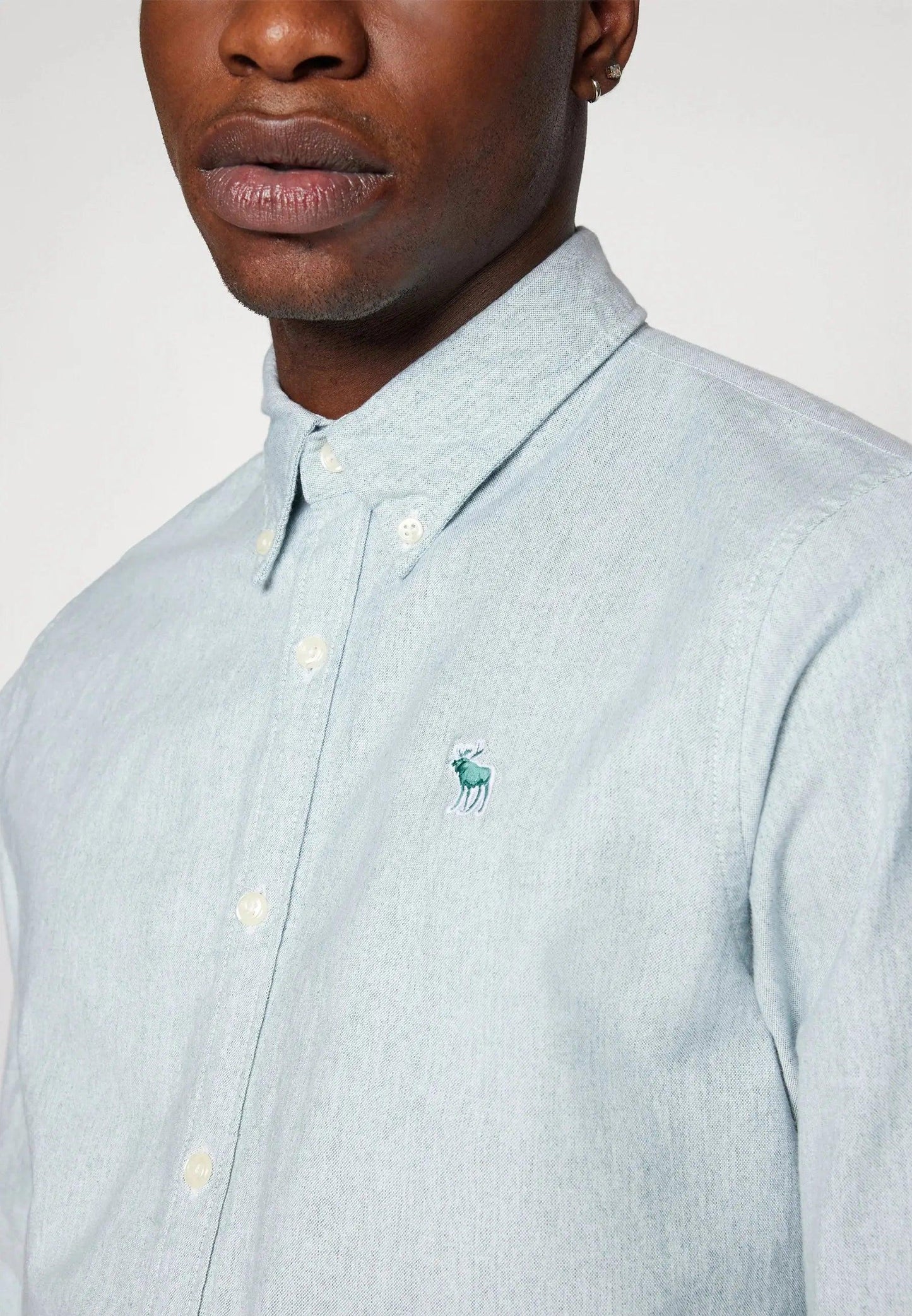 Camisa oxford Cinza A&F