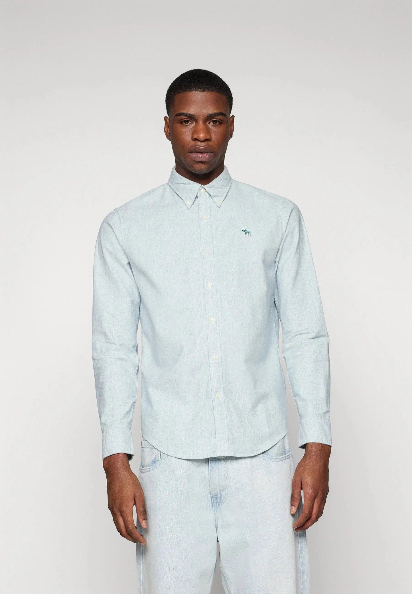 Camisa oxford Cinza A&F