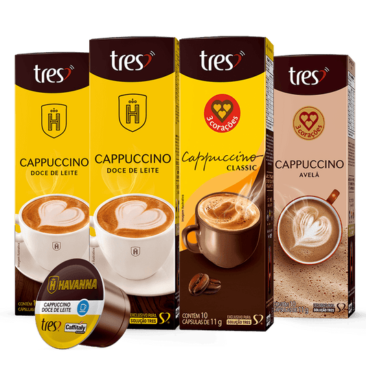 Kit Cappuccino Lovers II com 40 Cápsulas TRES 3 Corações