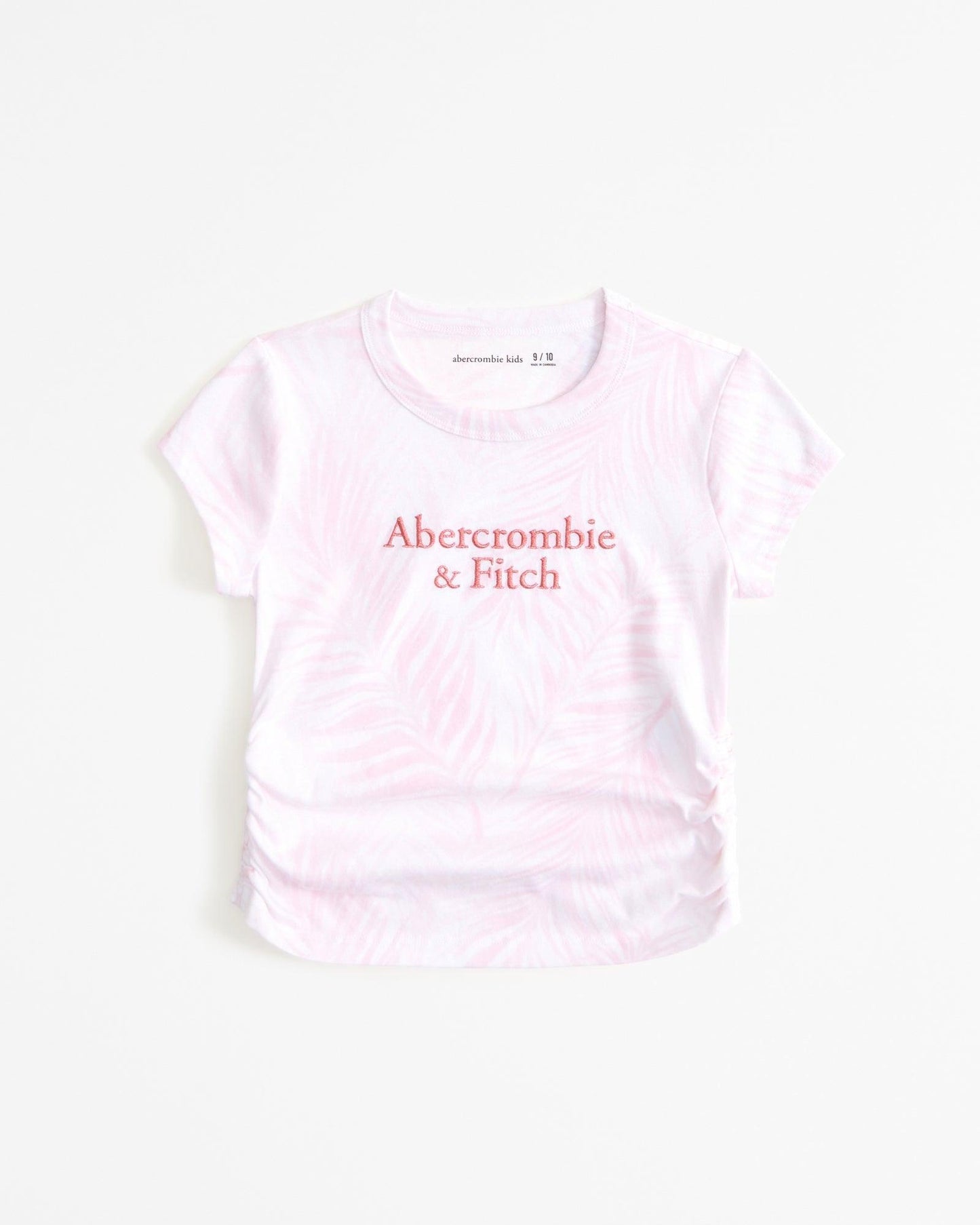 Abercrombie & Fitch camiseta estampada com logo e franzido lateral