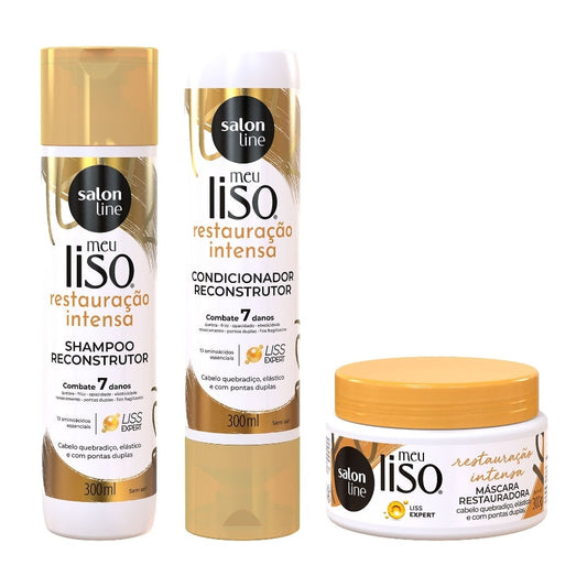 Tratamento Restauração Intensa Meu Liso 3 produtos Vegano Salon Line