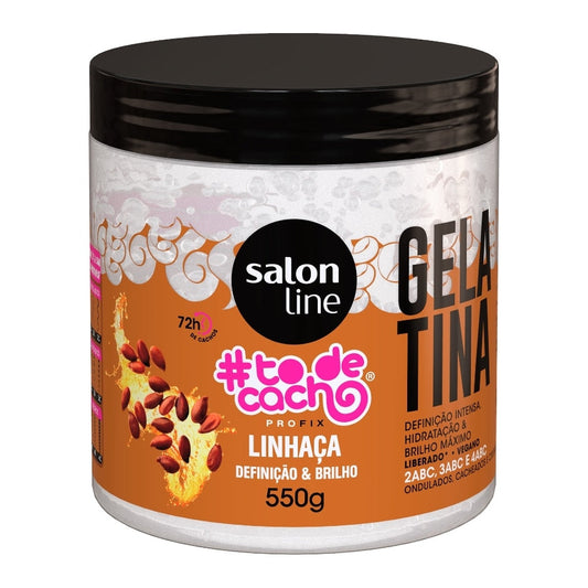 Gelatina Linhaça #todecacho Definição e Brilho Salon Line 550g