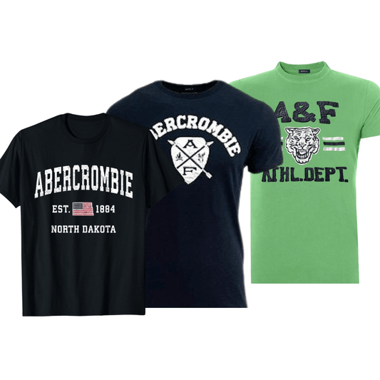 Kit 3 Camisetas Logo Variada Abercrombie & Fitch