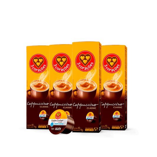 Kit Cappuccino Lovers 40 Cápsulas TRES 3 Corações