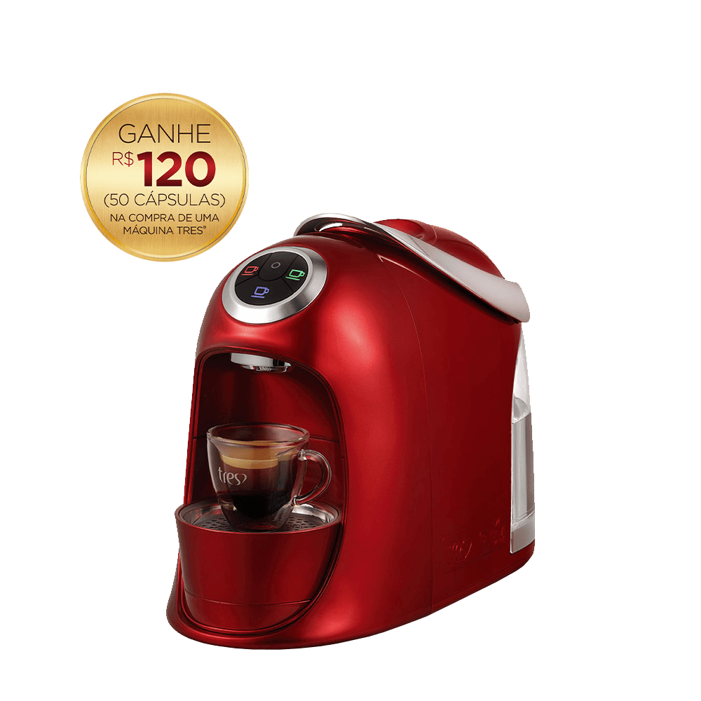 Cafeteira Espresso Versa Vermelha Automática + 120 Cápsulas